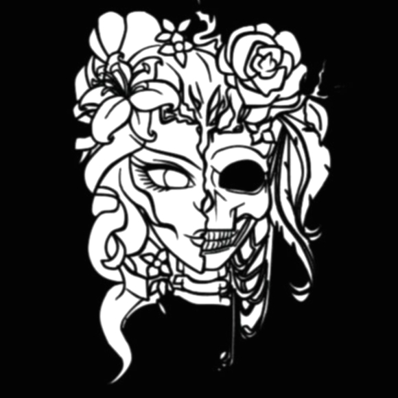 Girl & Skull Decal - Picture 1 of 2